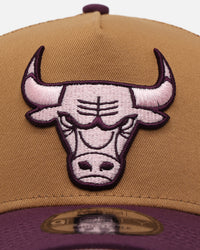 New Era Chicago Bulls 'Rustic Rose' 9FORTY A-Frame Trucker Snapback Wheat