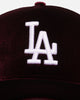 New Era Los Angeles Dodgers 'Velvet Dreams' 9FORTY A-Frame Snapback Maroon/Grey