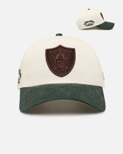 New Era Oakland Raiders 'Chrome White Green' Corduroy Visor 9FORTY A-Frame Snapback Chrome