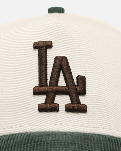 New Era Los Angeles Dodgers 'Chrome White Green' Corduroy Visor 9FORTY A-Frame Snapback Chrome