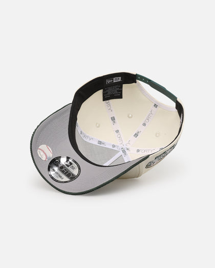 New Era Boston Red Sox 'Chrome White Green' Corduroy Visor 9FORTY A-Frame Snapback Chrome
