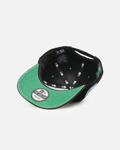 New Era New Zealand Warriors 'NRL Golfer Washed Black' Pre-Curved Corduroy Golfer Snapback Washed Black