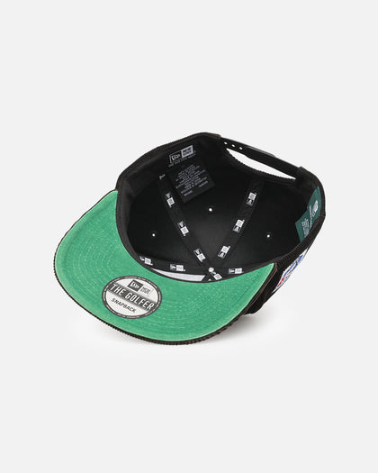 New Era Newcastle Knights 'NRL Golfer Washed Black' Pre-Curved Corduroy Golfer Snapback Washed Black