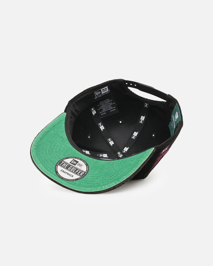 New Era Manly Warringah Sea Eagles 'NRL Golfer Washed Black' Pre-Curved Corduroy Golfer Snapback Washed Black