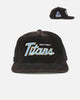 New Era Gold Coast Titans 'NRL Golfer Washed Black' Pre-Curved Corduroy Golfer Snapback Washed Black