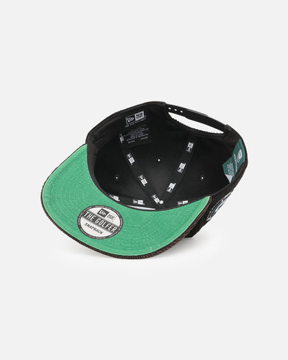 New Era Cronulla Sutherland Sharks 'NRL Golfer Washed Black' Pre-Curved Corduroy Golfer Snapback Washed Black