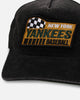 New Era New York Yankees 'Washed Cord Racer' Corduroy Golfer Trucker Snapback Washed Black