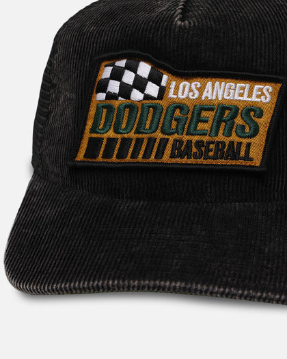 New Era Los Angeles Dodgers 'Washed Cord Racer' Corduroy Golfer Trucker Snapback Washed Black