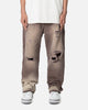 MNML Ultra Baggy Work Denim Pants Brown
