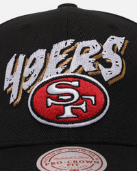 Mitchell & Ness San Francisco 49ers Flames Pro Crown Snapback Black