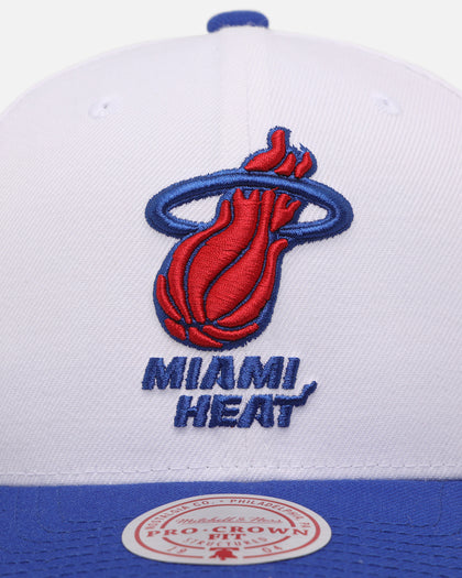 Mitchell & Ness Miami Heat 'Cuba Flag' Pro Crown Snapback White/Blue