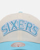 Mitchell & Ness Philadelphia 76ers 'Sky Blue' Pro Crown Snapback White Cream/Blue