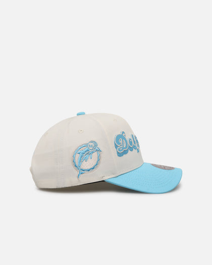 Mitchell & Ness Miami Dolphins 'Sky Blue' Pro Crown Snapback White Cream/Blue