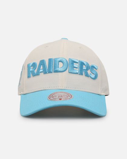 Mitchell & Ness Las Vegas Raiders 'Sky Blue' Pro Crown Snapback White Cream/Blue