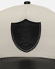 New Era Las Vegas Raiders 'Leather Visor' 9FORTY A-Frame Snapback Chrome White/Black