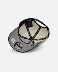 New Era Las Vegas Raiders 'Leather Visor' 9FORTY A-Frame Snapback Chrome White/Black