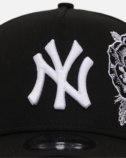 New Era New York Yankees 'Ornate Rose' 9FORTY A-Frame Snapback Black/White