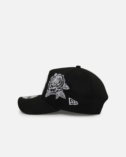 New Era Boston Red Sox 'Ornate Rose' 9FORTY A-Frame Snapback Black/White