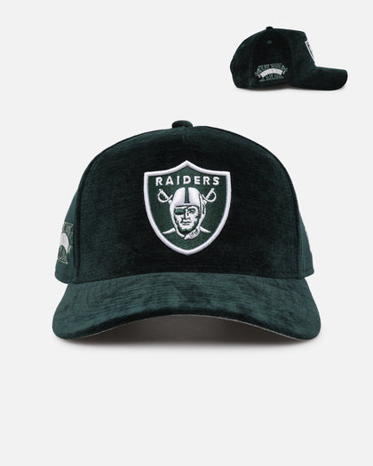 New Era Las Vegas Raiders 'Plush Chenille' 9FORTY A-Frame Snapback Dark Green