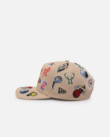 New Era NBA 'All Over Leagues' 9FORTY A-Frame Snapback Camel