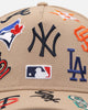 New Era MLB 'All Over Leagues' 9FORTY A-Frame Snapback Camel