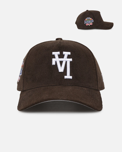 New Era Los Angeles Dodgers 'Upside Down LA Cord' 9FORTY A-Frame Corduroy Snapback Walnut