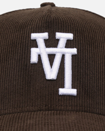 New Era Los Angeles Dodgers 'Upside Down LA Cord' 9FORTY A-Frame Corduroy Snapback Walnut