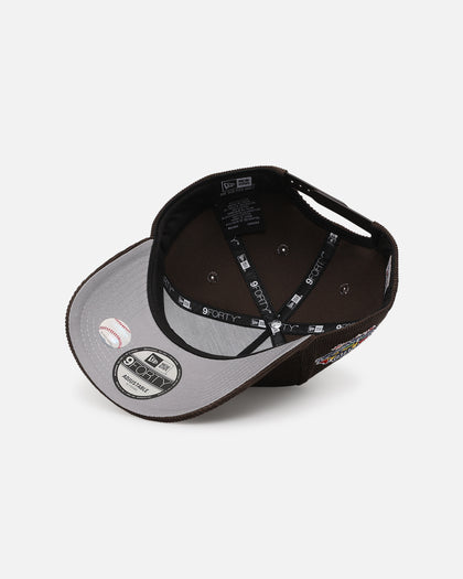 New Era Los Angeles Dodgers 'Upside Down LA Cord' 9FORTY A-Frame Corduroy Snapback Walnut