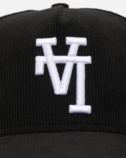 New Era Los Angeles Dodgers 'Upside Down LA Cord' 9FORTY A-Frame Corduroy Snapback Black