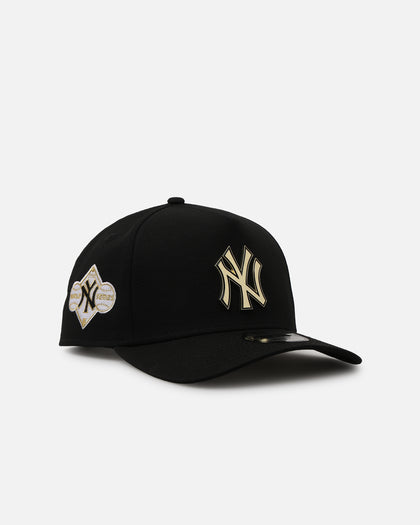 New Era New York Yankees 'Gold Medal Badge' 9FORTY A-Frame Snapback Black/White/Green