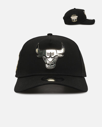 New Era Chicago Bulls 'Gold Medal Badge' 9FORTY A-Frame Snapback Black/White/Green