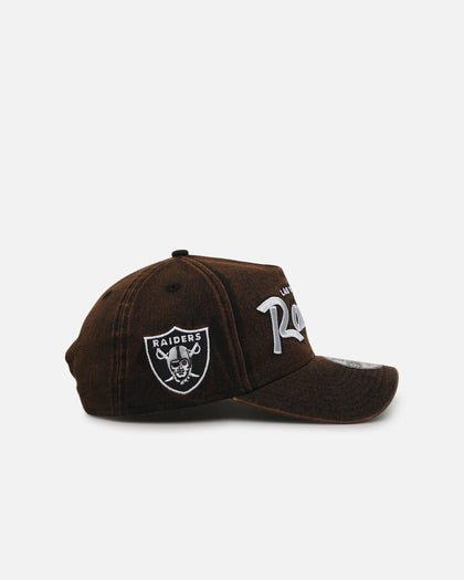 New Era Las Vegas Raiders 'Black Washed Official Team Color' 9FORTY A-Frame Snapback Washed Black