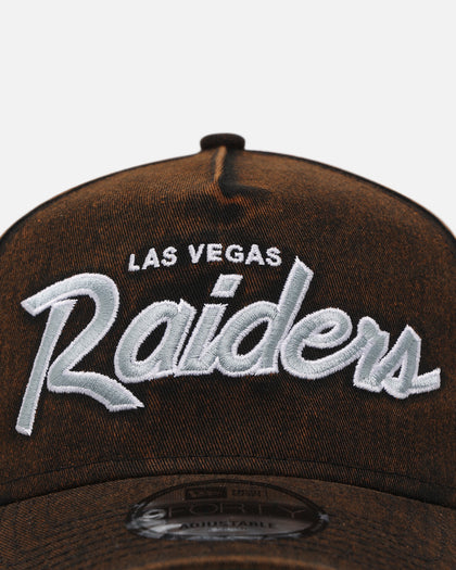 New Era Las Vegas Raiders 'Black Washed Official Team Color' 9FORTY A-Frame Snapback Washed Black