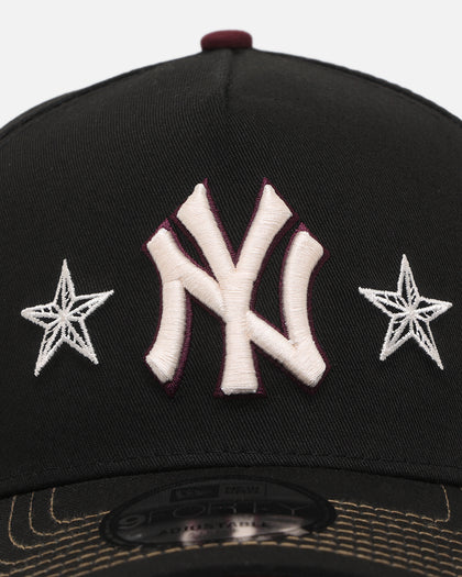 New Era New York Yankees 'Ivory Stars Outlaws' 9FORTY A-Frame Snapback Black/Maroon