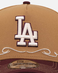 New Era Los Angeles Dodgers 'Outlaws Wheat' 9FORTY A-Frame Snapback Wheat/Maroon