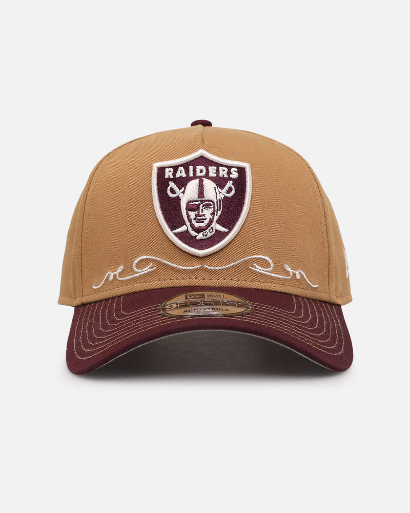 New Era Las Vegas Raiders 'Outlaws Wheat' 9FORTY A-Frame Snapback Wheat/Maroon
