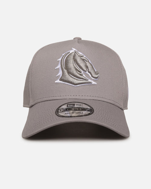 New Era Brisbane Broncos 'NRL Grey & White' 9FORTY A-Frame Snapback Gray