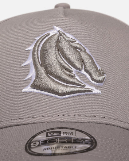 New Era Brisbane Broncos 'NRL Grey & White' 9FORTY A-Frame Snapback Gray