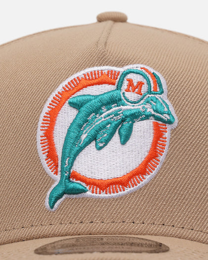 New Era Miami Dolphins 'Tan Pink' 9FORTY A-Frame Snapback Tan