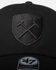 47 Brand West Ham 47 Clean Up Strapback Black/Black