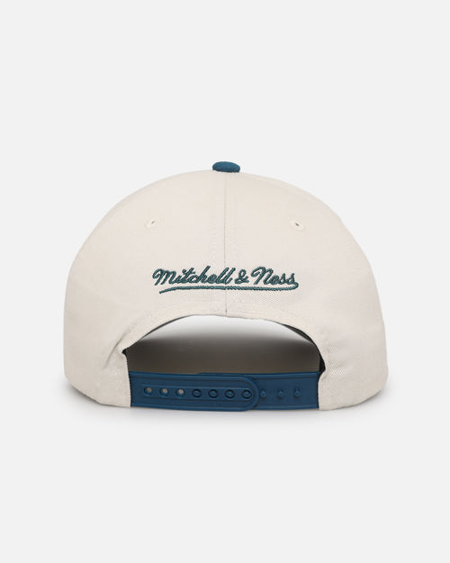 Mitchell & Ness Los Angeles Lakers 'Deep Emerald' Pro Pinch Snapback Off White/Green