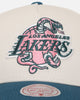 Mitchell & Ness Los Angeles Lakers 'Deep Emerald' Pro Pinch Snapback Off White/Green
