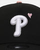 New Era Philadelphia Phillies 'Pink Satin Hearts 2.0' 9FORTY A-Frame Snapback Black/Pink