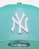 New Era New York Yankees 'Polychromatic Mesh' 9FORTY A-Frame Snapback Mint/White