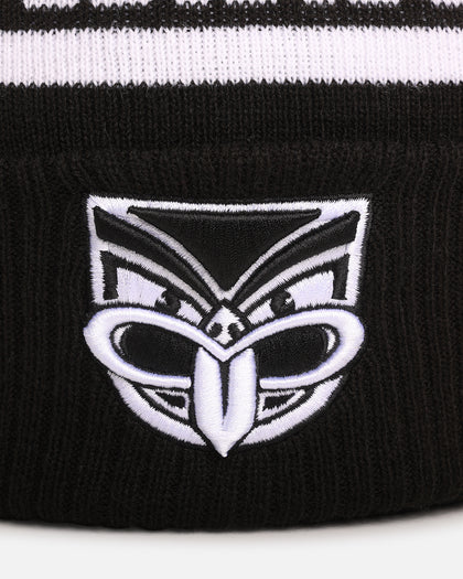 New Era New Zealand Warriors 'NRL Black White Beanies' Knitted Beanie Black