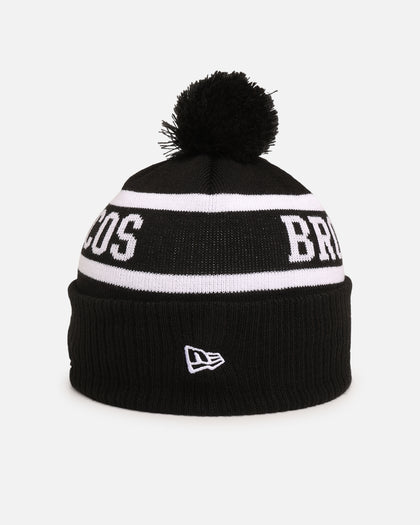New Era Brisbane Broncos 'NRL Black White Beanies' Knitted Beanie Black