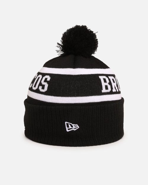 New Era Brisbane Broncos 'NRL Black White Beanies' Knitted Beanie Black