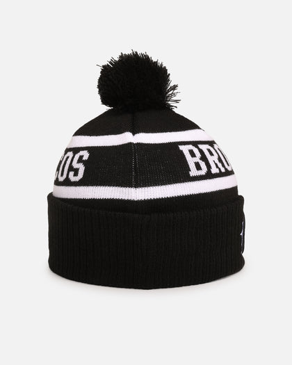 New Era Brisbane Broncos 'NRL Black White Beanies' Knitted Beanie Black