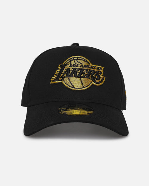 New Era Los Angeles Lakers 'NBA Black & Gold Embroidery' 9FORTY A-Frame Snapback Black/Gold