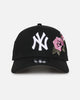 New Era New York Yankees 'Pink Rose Embroidery' 9FORTY A-Frame Snapback Black/Pink